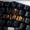 Golden Keycap WASD Metal Artisan Keycaps for Mechanical Gaming Keyboard